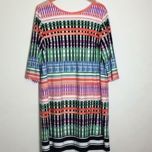 Eliza J Multicolored Dress w/Exposed Gold Zipper